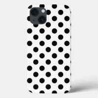 Bolinhas pretas na capas de iphone branca do gabin