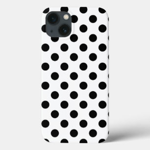 Bolinhas pretas na capas de iphone branca do gabin