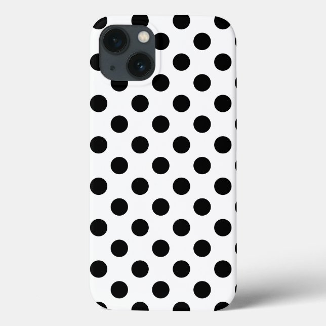 Bolinhas pretas na capas de iphone branca do gabin (Verso)
