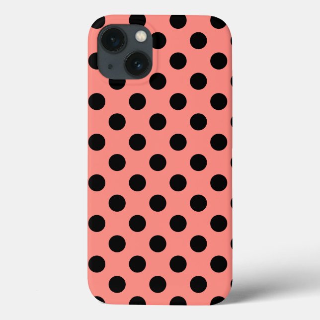 Bolinhas pretas na capas de iphone do gabinete de  (Verso)