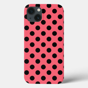 Bolinhas pretas na capas de iphone do gabinete do