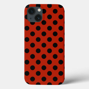 Bolinhas pretas na capas de iphone vermelha do gab