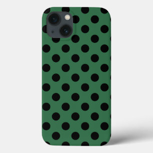 Bolinhas pretas no iPhone c verde-kelly