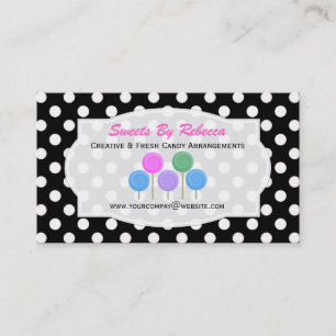 Bolinhas preto e branco: Cartão de visita dos