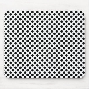 Bolinhas preto e branco Mousepad