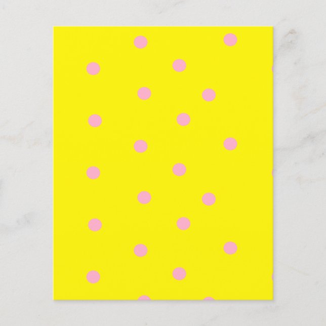 Bolinhas rosa em amarelo (Frente)