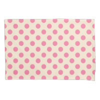 Bolinhas rosa em creme