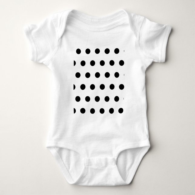 Bolinhas V-Neck T-Shirt (rosa e preto) (Frente)