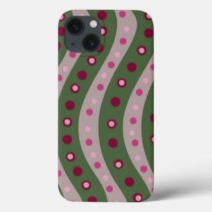 Bolinhas verde-cor-de-rosa magenta, em Springtime,