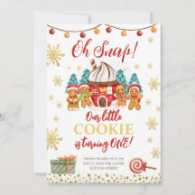 Bolinho de Gingerpão Convite de Natal