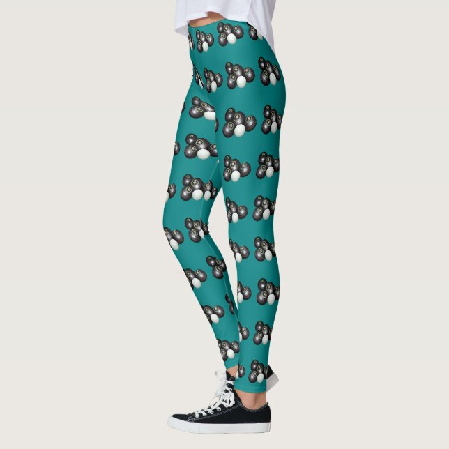 Bolinhos De Leão Teal, Leggings Para Senhoras (Esquerda)