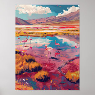 Bolívia Impressão Ilustração Bolívia Uyuni Viagem 