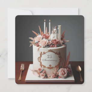 BOLO ANIVERSÁRIO FLORAL ELEGANTE COM BRIDE