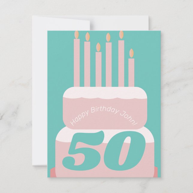 Bolo de Aniversário Andarilho Rosa Qualquer Idade (Frente)