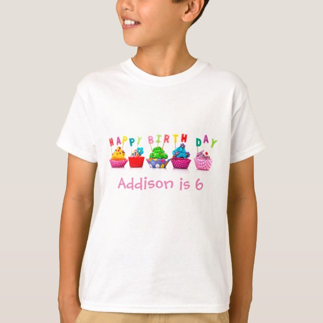Bolo de Aniversário - Camiseta Infantil (Frente)