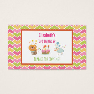 Bolo de Aniversário com Obrigados de Leão e Balões