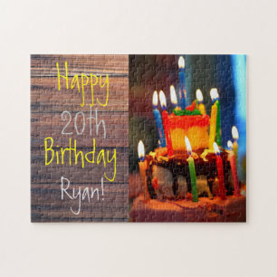 Bolo de Aniversário com Velas Quebra-cabeça