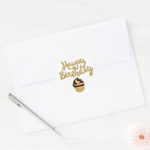 Bolo de Aniversário Coração Adesivo