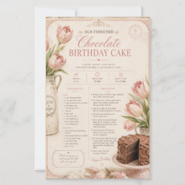 Bolo de Aniversário de Chocolate ao Estilo Antigo,