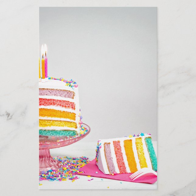 Bolo de Aniversário do Arco-íris (Frente)