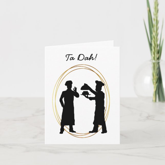 Bolo de aniversário e padeiros - Cartão de anivers (Frente)