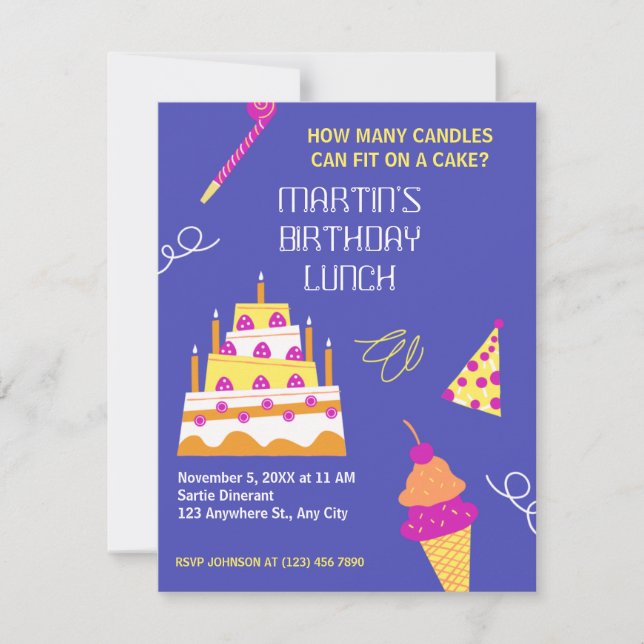 Bolo de aniversário moderno (Frente)