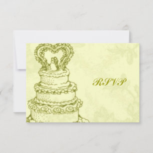 Bolo de casamento vintage RSVP