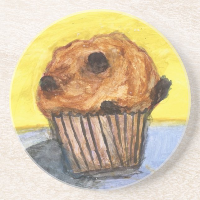 Bolo De Chocolate Com Lasca Pintado Porta-copos De (Frente)