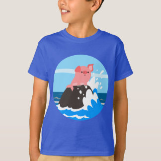 Bolo de desenho animado em uma camisa de rock infa