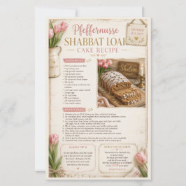 Bolo de Loaf do Shabat Pfeffernusse, Floral Rosa R