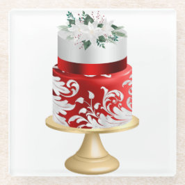 BOLO DE NATAL DE FERIADO BRANCO E VERMELHO