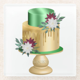 BOLO DE NATAL DE FÉRIAS VERDE E Dourado