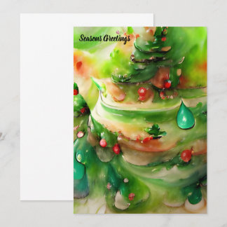 Bolo de Natal Festivo Arte de IA Verde Vermelho Br