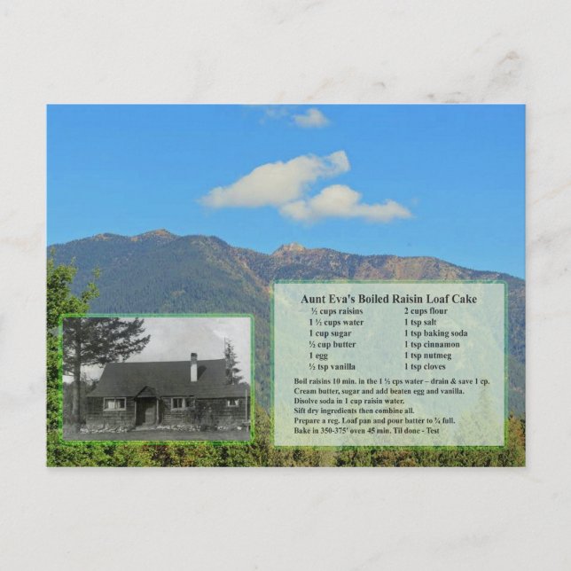 Bolo De Pasto Cozido Com Passas Receita Cartão Pos (Frente)