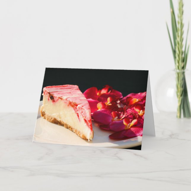 Bolo de queijo da morango e cartão das orquídeas (Frente)