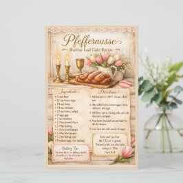 Bolo de Shabbat Pfeffernusse, Rosa Rústico Retro