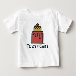 Bolo de Torre Camiseta de Bebê de Jersey Fino Ador