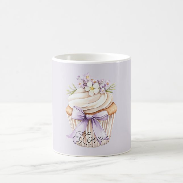 Bolo de Xícara de Amor de Flor Silvestre com Laço  (Centro)