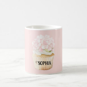 Bolo De Xícara Flor Rosa Bege