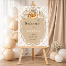 Bolo no Forno Sinal de Boas-Vindas para Chá de Beb