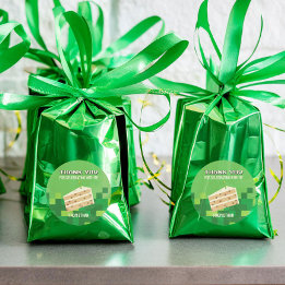 Bolo Pixelado Agradeço-Lhe O Adesivo De Círculo