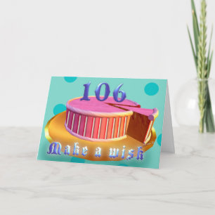 Bolo rosa stripes Aniversário Cartão 106 Bolo Rosa