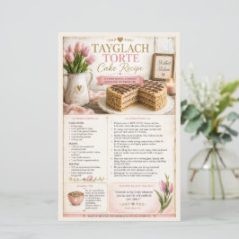 Bolo Tayglach Torte, Floral Rosa Casa de Campo Rús
