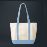Bolsa<br><div class="desc">Saco de Tote, em natural/azul, com texto; Mulher de Bridesmaid. Personalizar este item ou comprar como está.</div>