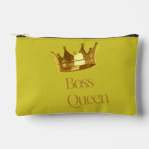 Bolsa Acessório Amarelo Coroa e Asas Boss Queen