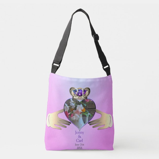 Bolsa Ajustável 21 Aniversário de Casamento de rua Claddaugh Foto (Frente)