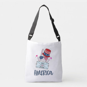 Bolsa Ajustável 4 de julho Rabbit com bandeira dos EUA Óculos Sun