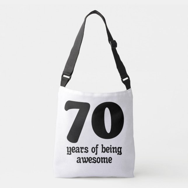 Bolsa Ajustável 70 anos de ser incrível (Frente)