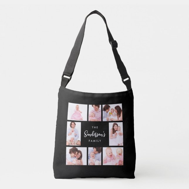 Bolsa Ajustável 8 Sections Family Photo in Black Frame (Frente)