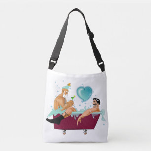 Bolsa Ajustável A artística de SlipperyJoe dois gay homens banhei